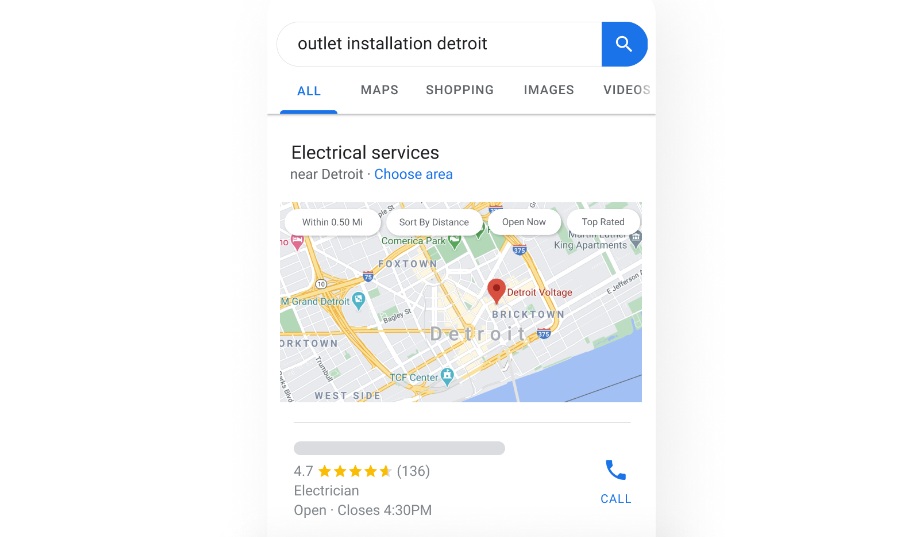 Google business profile map listing